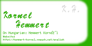 kornel hemmert business card